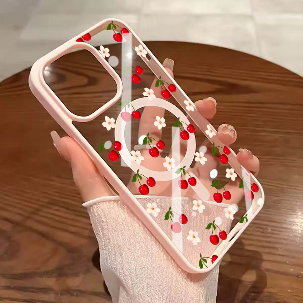 Phone Cases Cute Iphone 14 - Cute Cherry Fruit Clear Case For