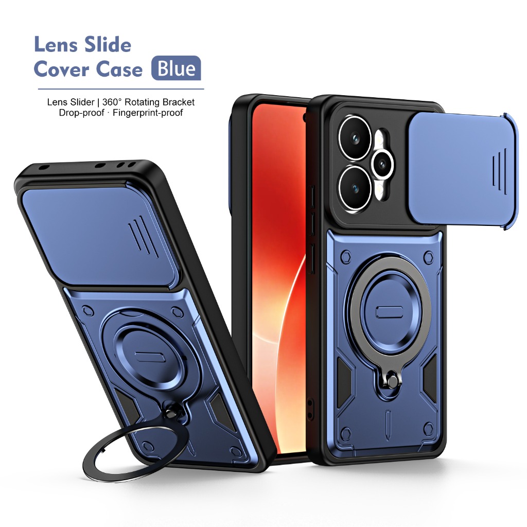 Phone Cases Realme - Противоударный чехол для телефона с выдвижной