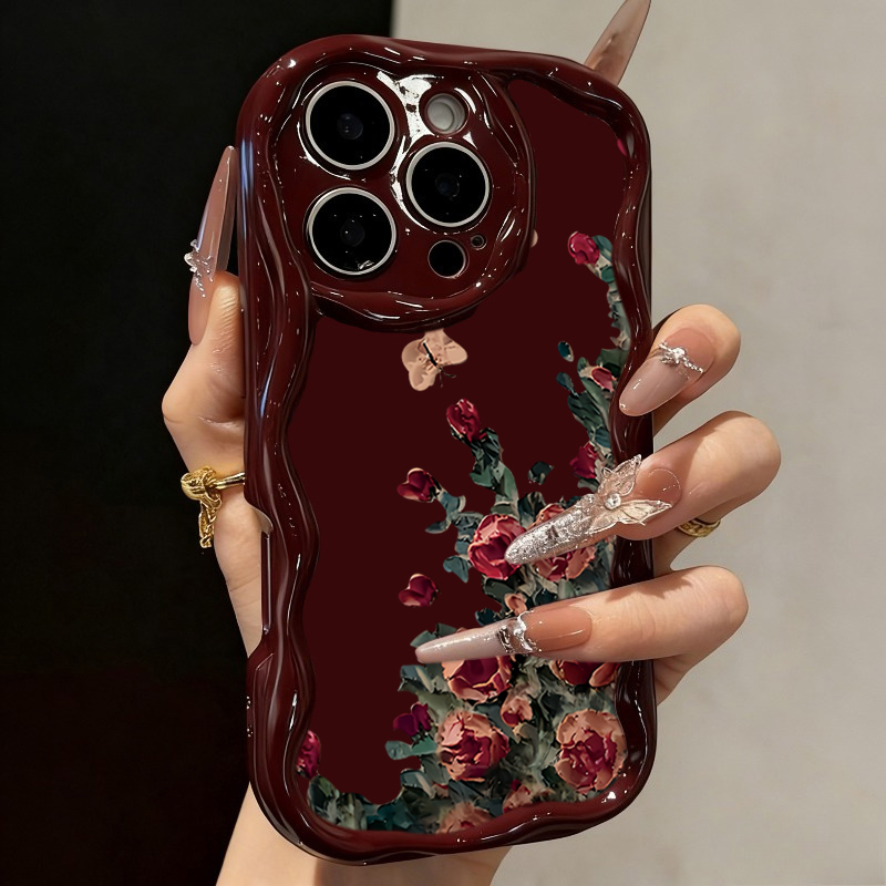 Phone Cases Drawing - Ретро-чехол для телефона с цветочным узором