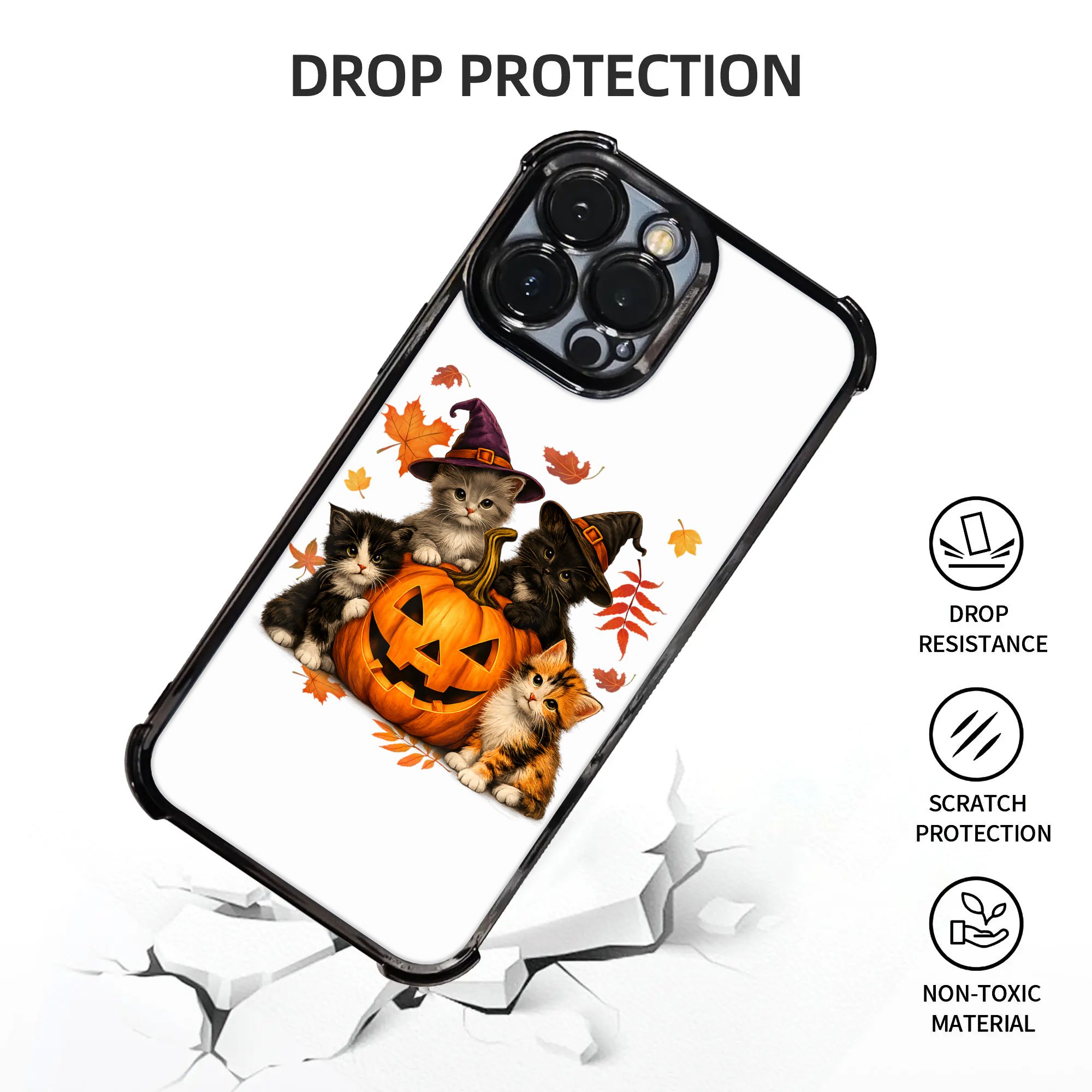 Хэллоуинские милые котики и ты – обзор и цена Phone Cases Kids