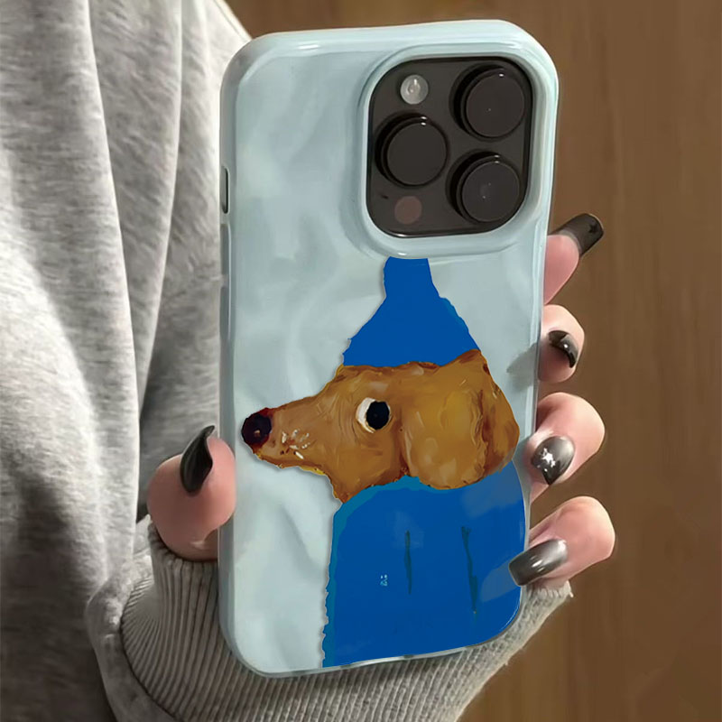 Blue Hat Puppy Folds Texture S – обзор и цена Phone Cases Cute Iphone 14